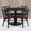 Ensemble de table ronde en stratifié 36 po avec base ronde et 4 chaises en métal Neelam-68612011-24678174
