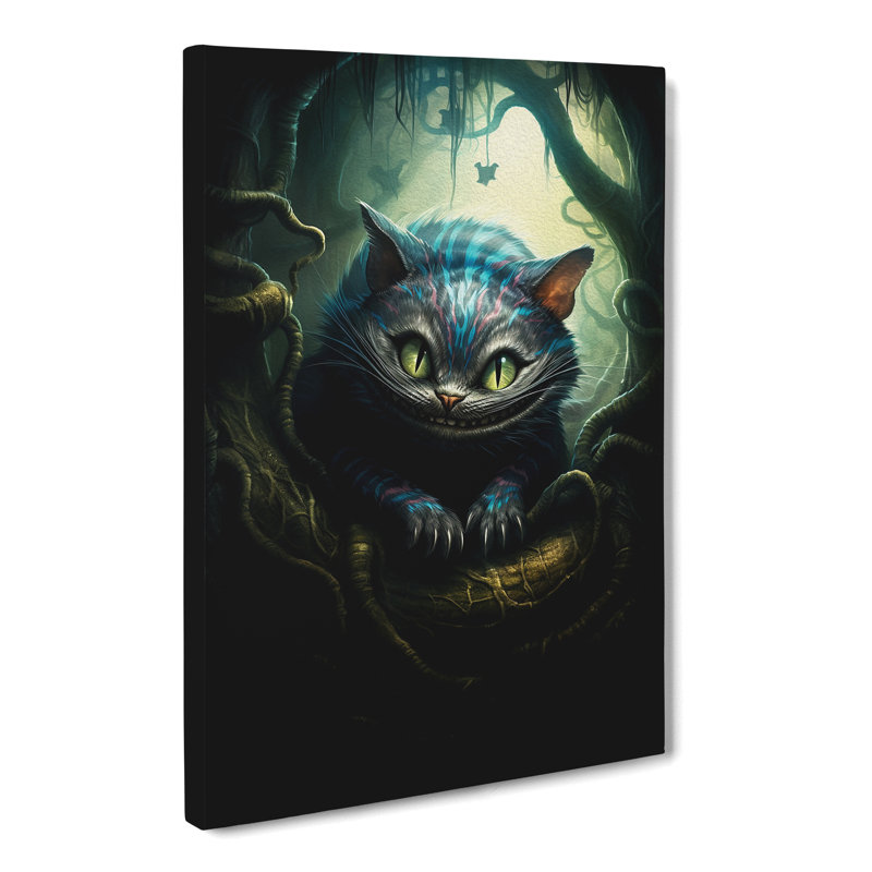 Cheshire Cat Symbolism - Print on Canvas, 60cm H x 40cm W x 3cm D
