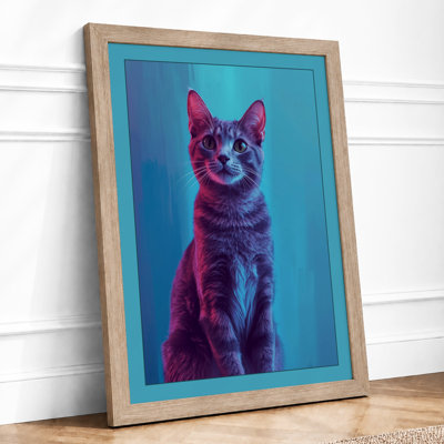 Pop Art Cat Modern - Framed Print