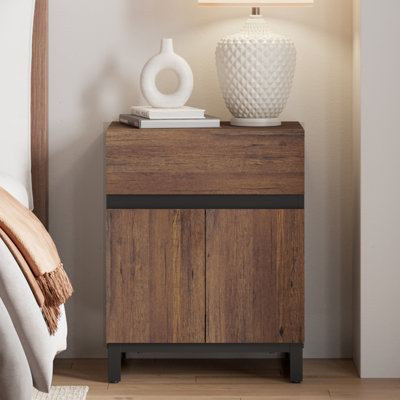 Aadam Nightstand With 1 Drawer & 1 Storage Cabinet