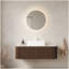 Meuble-lavabo de salle de bain 48 po Dina, meuble-lavabo rayé à bords arrondis avec 2 tiroirs, lavabo rectangulaire en céramique blanche et plateau en pierre frittée blanc de Carrare, pré-assemblé, couleur grain de bois noyer foncé-1358779609-1358779606