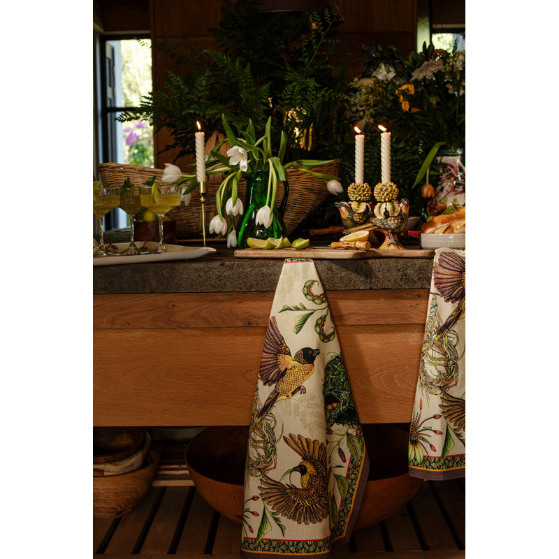 Thanda Nests Tea Towel - Stone