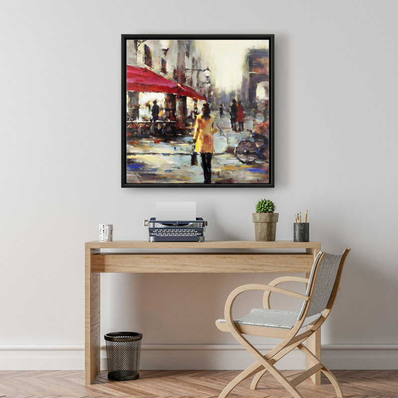 «Woman Walking In Paris», reproduction sur toile
