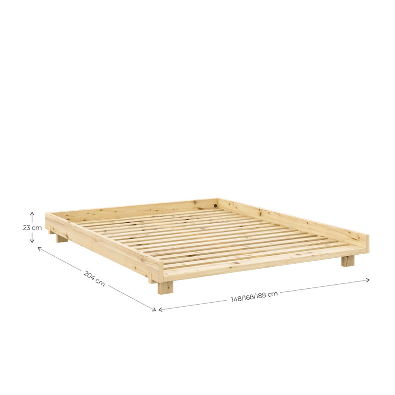 SOCIAL BEDFSC certified pine wood, Made in Europe, Scandinavian Design, choose your size and color, Clear Lacquered
