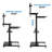 Mount-It! Mobile Stand Up Desk, Height Adjustable Computer Work Station Rolling Presentation Cart