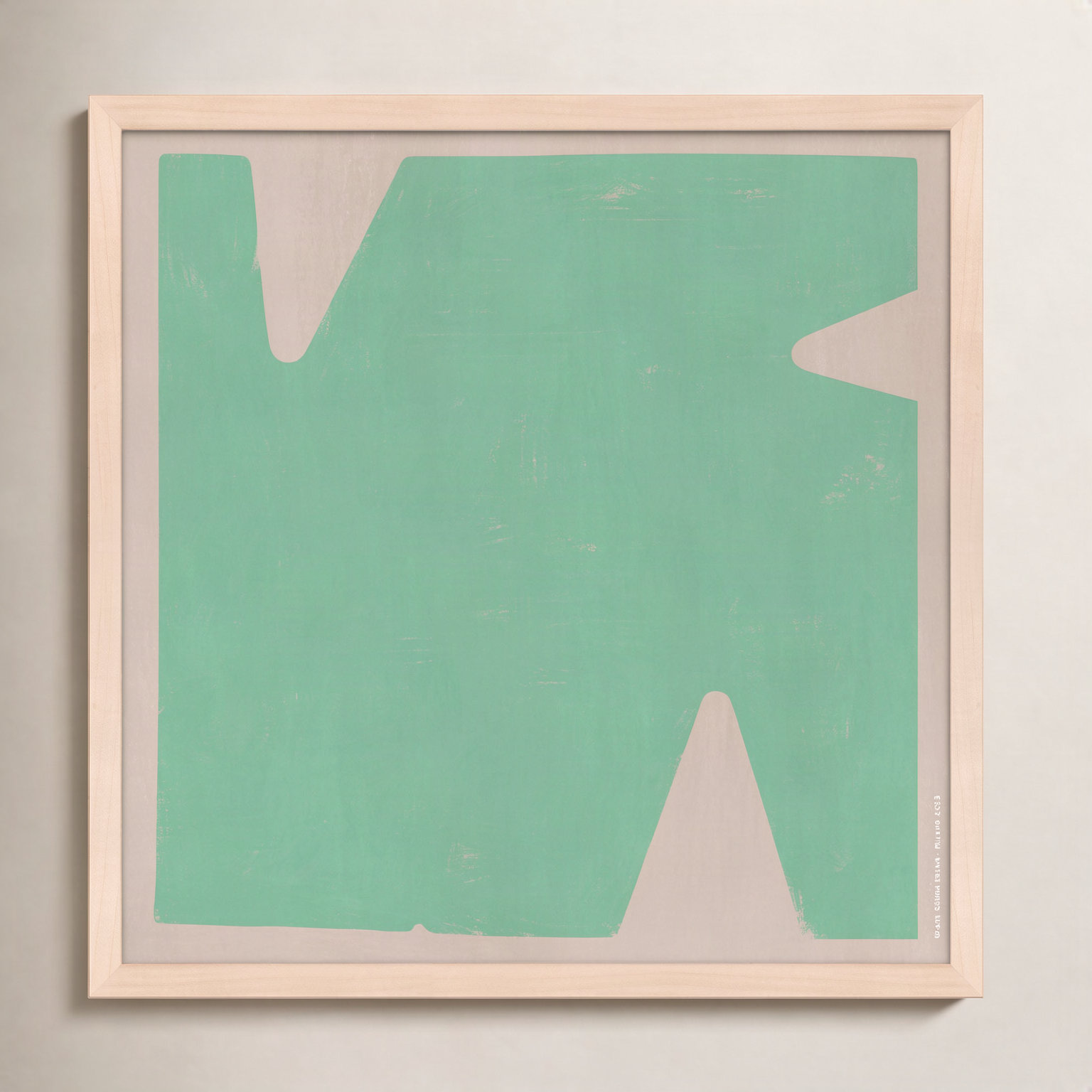 Carl "Sculpted Pastel 2" Print, 16" H x 16" W, Maple Paper Framed