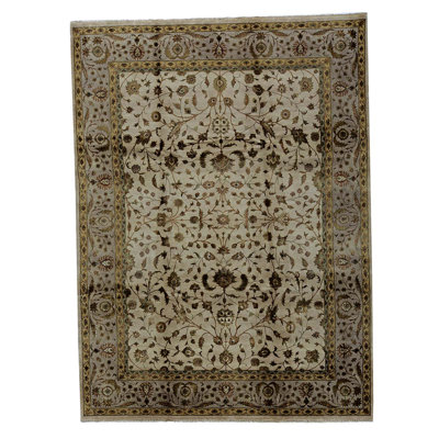 Hand Woven Silk and Wool Oriental Area Rug