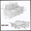 Canapé-lit convertible avec canapé-lit de 62,75 po avec dossier réglable et ports USB pour le salon, gris-271724010