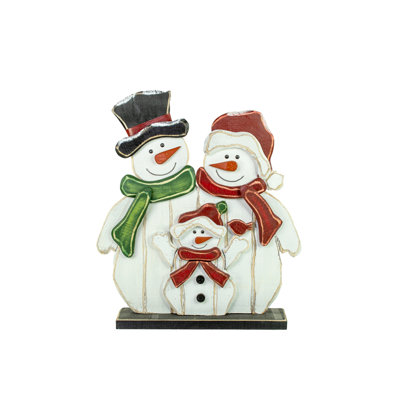 Bonhomme de neige blanc / rouge