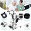 Fauteuil roulant portable 4-en-1, douche à relevage hydraulique et commode de chevet avec dossier