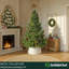 Décorations de Noël pour arbre, collier d'arbre de Noël blanc, jupe d'arbre de Noël en métal, collier d'arbre de Noël, finition blanche et or de qualité supérieure-119451341
