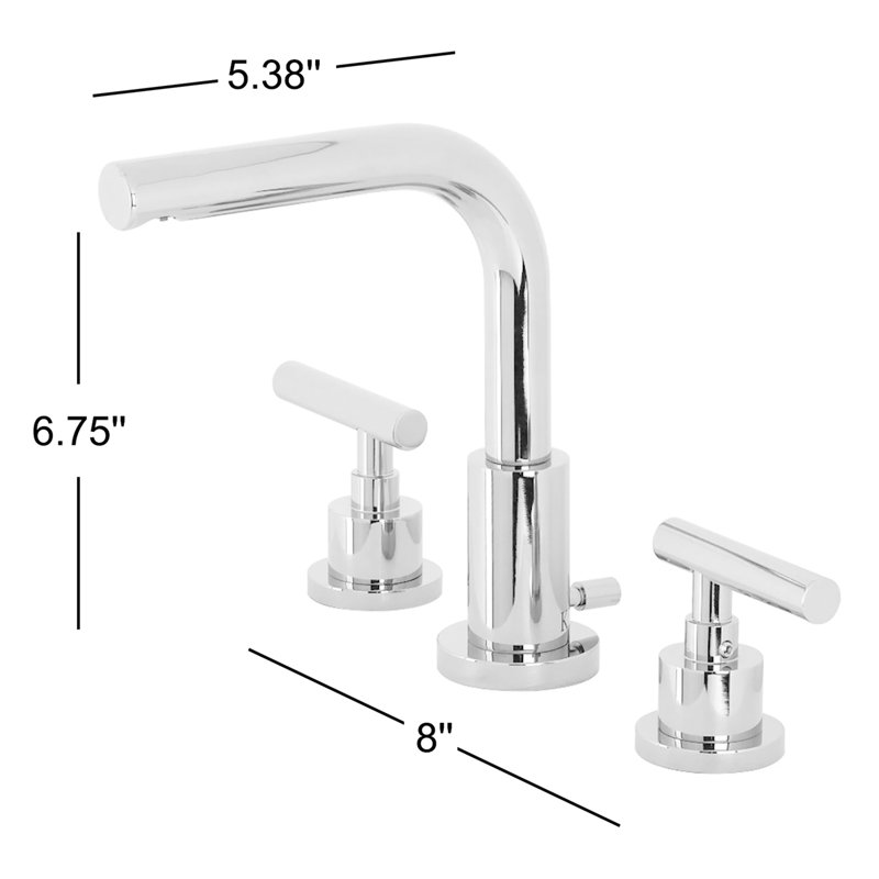 Kingston Brass Manhattan Two-Handle 3-Hole Deck Mount Widespread Bathroom Faucet with Brass Pop-Up Drain, Polished Chrome