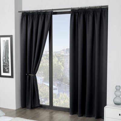 Cozine Pencil Pleat Blackout Thermal Curtains
