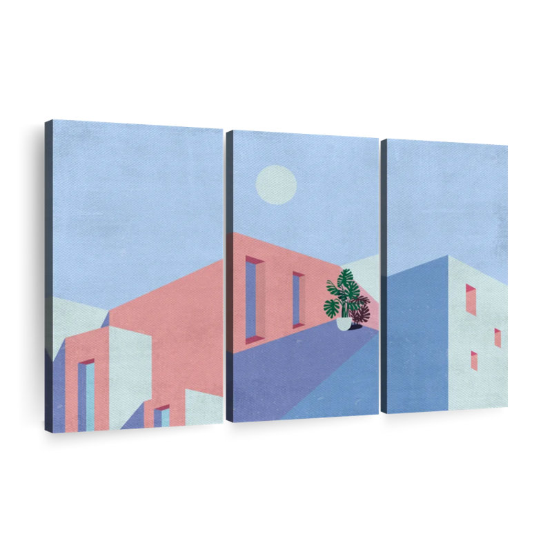 Impression sur toile Boho, H 48 po x l 74 po x P 1,25 po