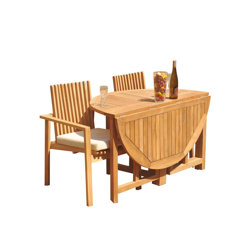 Outdoor 4 - Piece Teak Dining Set
