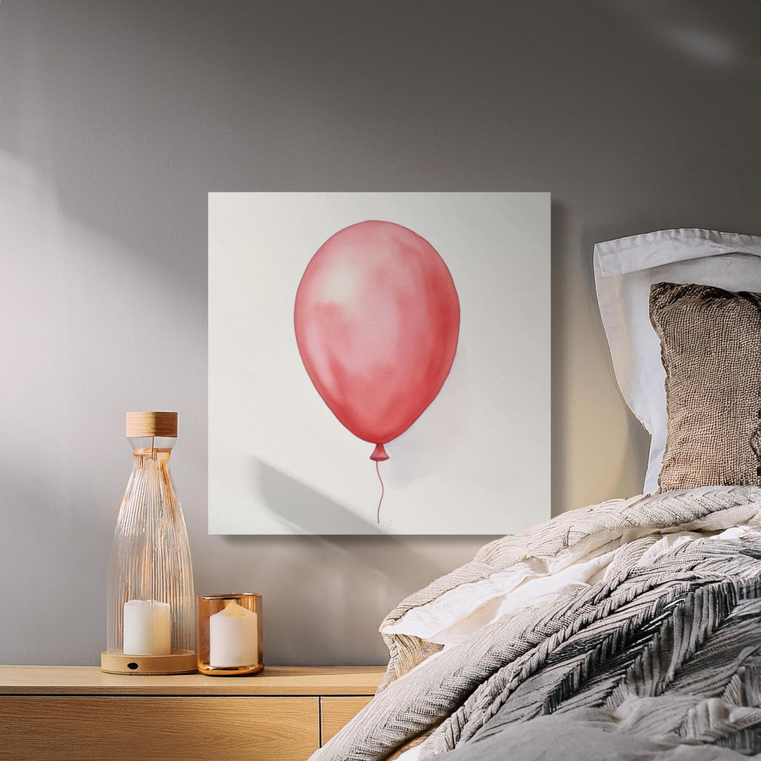 Whimsical Red Balloon Canvas Print