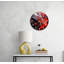 Horloge murale abstraite noire - Design fluide, verre trempé et fluide-1104151016