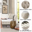 Canapé-lit rembourré en polyester fin capitonné à boutons avec pieds en bois, beige