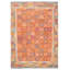 Tapis oriental en laine graan / orange / jaune tissé à plat à la main 8 pi 3 po x 11 pi 7 po Oriental