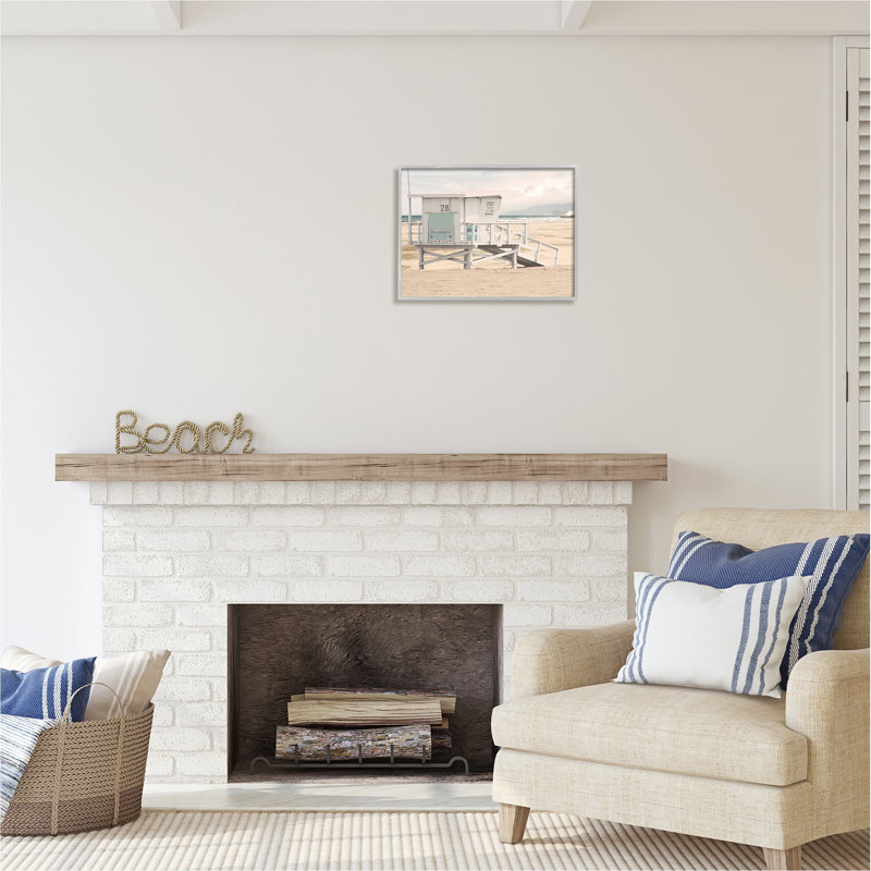 Ba-046, reproduction encadrée «Hut On Beach On Canvas» par Marcus Prime, H 16 po x l 20 po x P 1,5 po