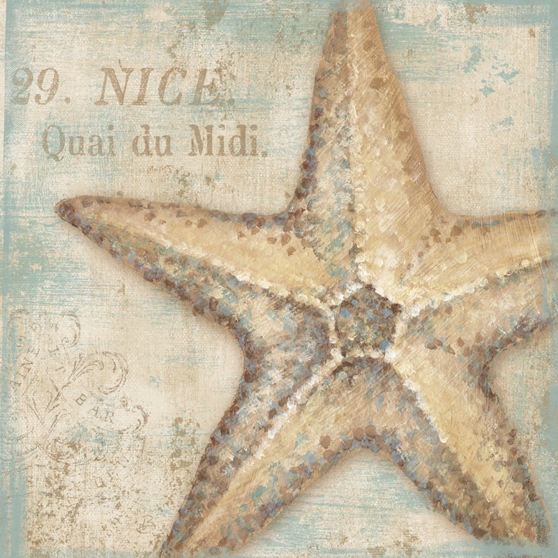 «A La Plage II» par Daphne Brissonnet, art textuel sur toile tendue, H 12 po x l 12 po, Non, Wrapped Canvas
