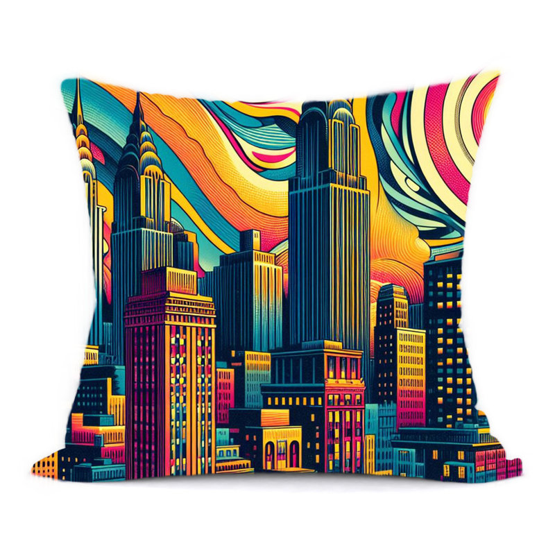Abstract Reversible Throw Pillow