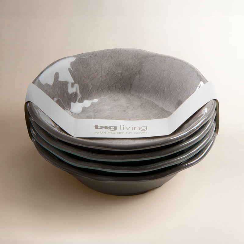 10oz. Melamine Cereal Bowl, Gray