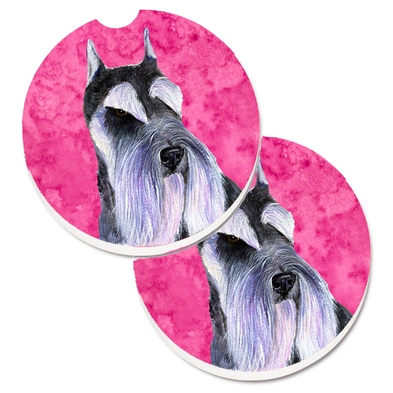 Sous-verre barbu collie voiture, Gris Schnauzer