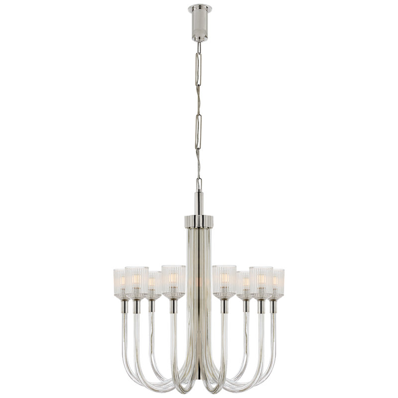 Kelly Wearstler Reverie Medium Single Tier Chandelier, Polished Nickel