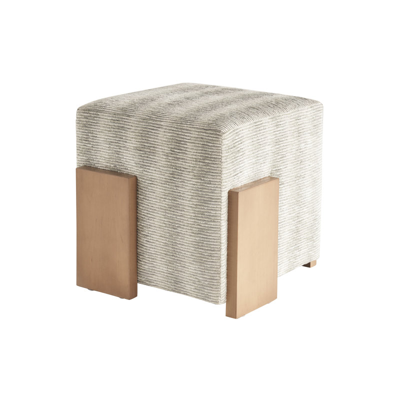 Sunset Key Hamden 20.5" Wide Square Striped Standard Ottoman