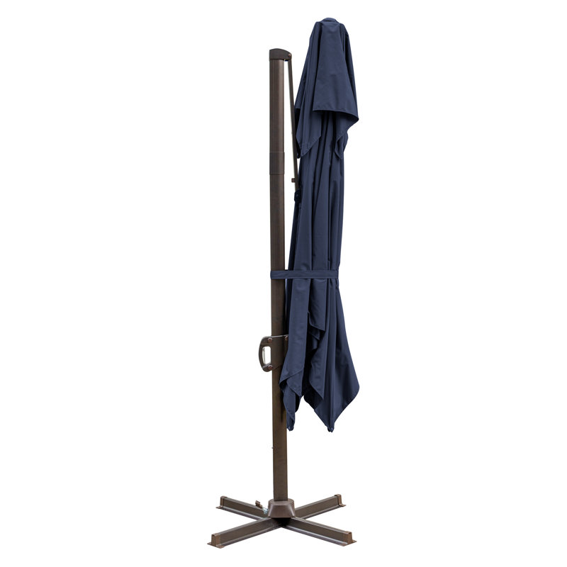 Parasol carré en porte-à-faux Dalson, Bleu marine
