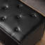 Banc de rangement rembourré en similicuir Amoha