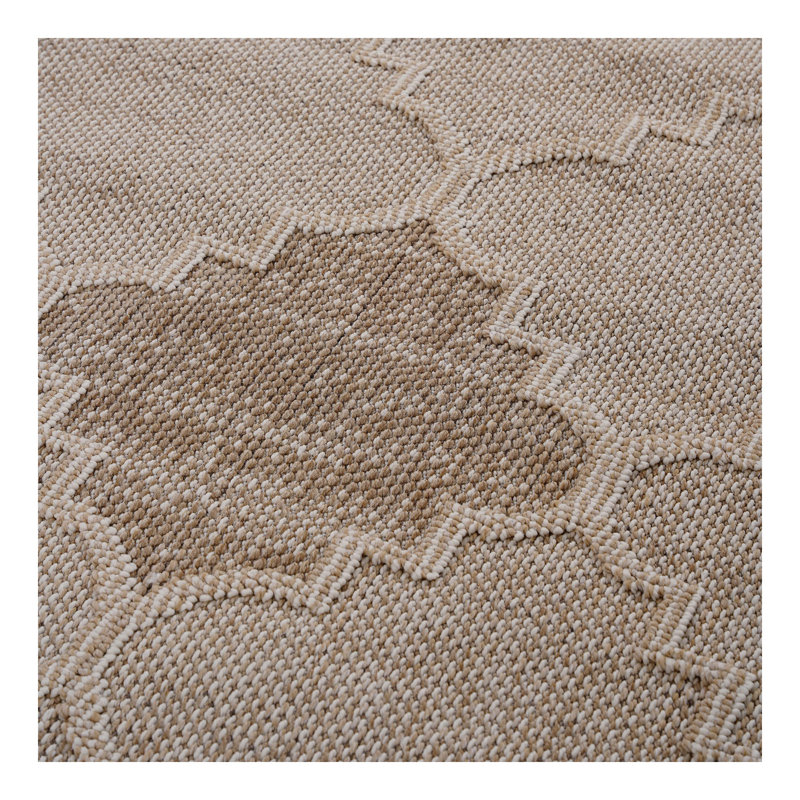 Collection Cream / Trellis Indoor / Outdoor Rug, Rectangle 7'9" x 10'