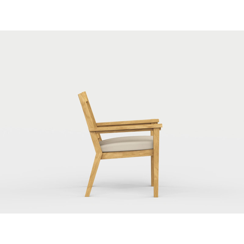 Savannah Outdoor Teak Dining Armchair, Premier Flax
