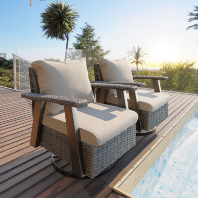 Mezie 2 - Person Patio Conversation Sets with Cushions