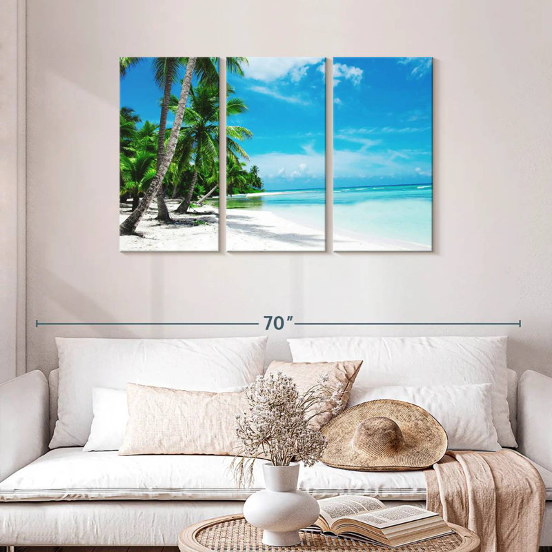 Gillard Beach Triptych, 28" H x 45" W