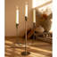 Three Tiered Antique Brass Taper Candelabra