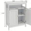 Armoire de rangement pour salle de bain avec portes à double volet