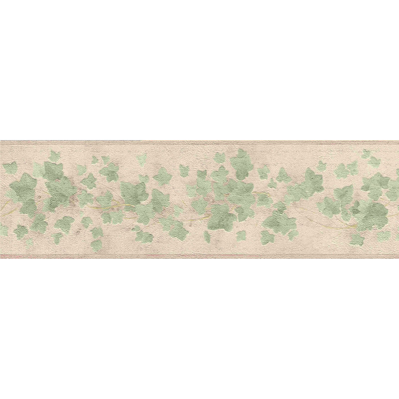 Bordure de papier peint à peindre L 15 pi x l 7 po Leaves
