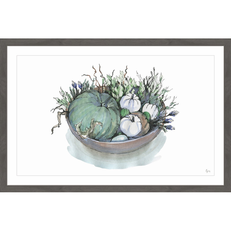 Cucurbits Basket by Eyre Tarney - Single Picture Frame Painting, 30cm H x 45cm W
