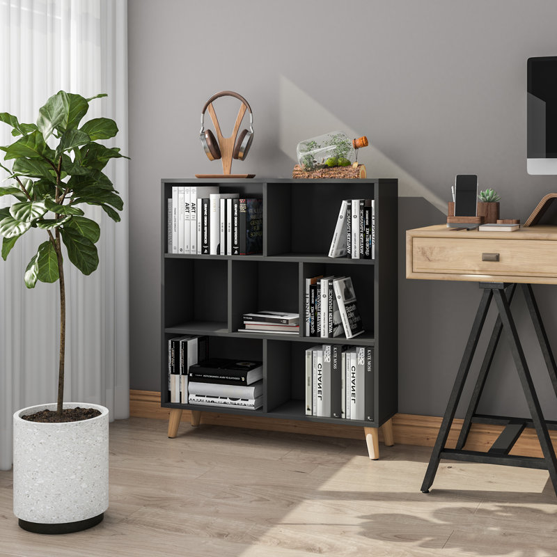 Addison Geometric Bookcase, Black