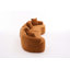 Canapé à compression Boneless: canapé 4 places avec tissu en chenille grain de bois, 4 coussins