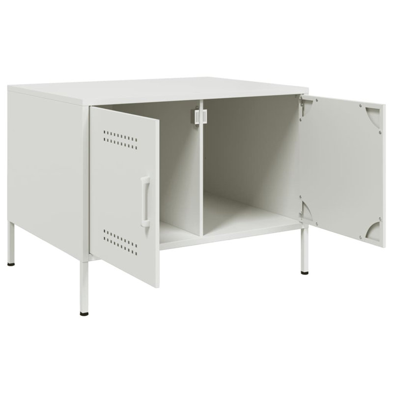 Coffee Table 68x50x50,5 cm Steel, White