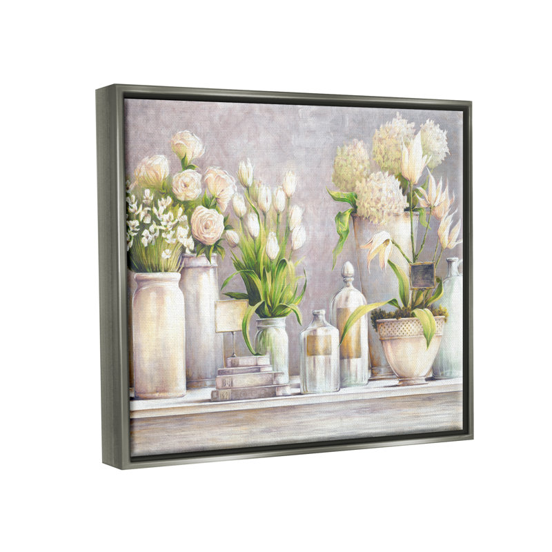 Variété de bouquets de fleurs variées, nature morte par White Ladder - peinture sur toile, H 17 po x l 21 po x P 1,7 po