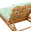 Chaise longue de patio réglable en bois d'acacia avec coussin Hofmann