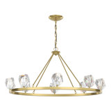 Gatsby 8 - Light Unique Wagon Wheel Chandelier with Crystal Accents