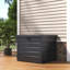 Garden Sanctuary 62cm W 200L Metal Lockable Deck Box in Black