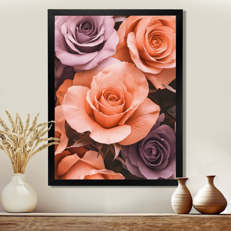 Bolivar - impressions florales sur toile, Noir, noir, noir, noir, H 20 po x l 12 po, Reproduction encadrée d'une seule photo