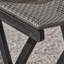 Tabourets de bar pliants d'extérieur 41,75 po en bois d'acacia avec dossier et siège en rotin PE, finition gris foncé (ensemble de 2)