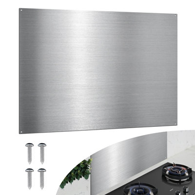 24" X 30" Stainless Steel Backsplash, Easy Cleaning & Installation Wall Mount Guard For 30" Range Hood